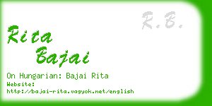 rita bajai business card